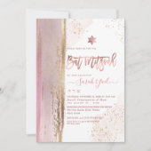 Pix Dezines Modernes Abstraktes Tallit Bat Mitzvah Einladung (Vorderseite)