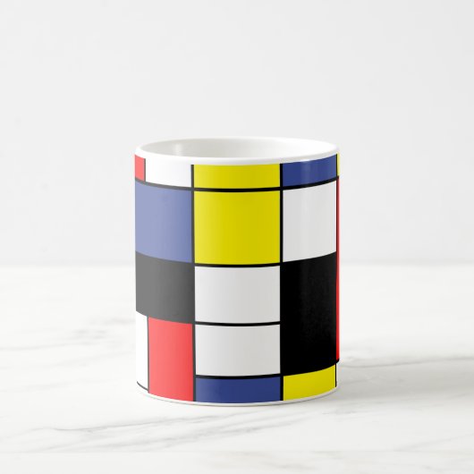 Pix Dezines Mondrian, Minimalistisch Kaffeetasse (Mittel)