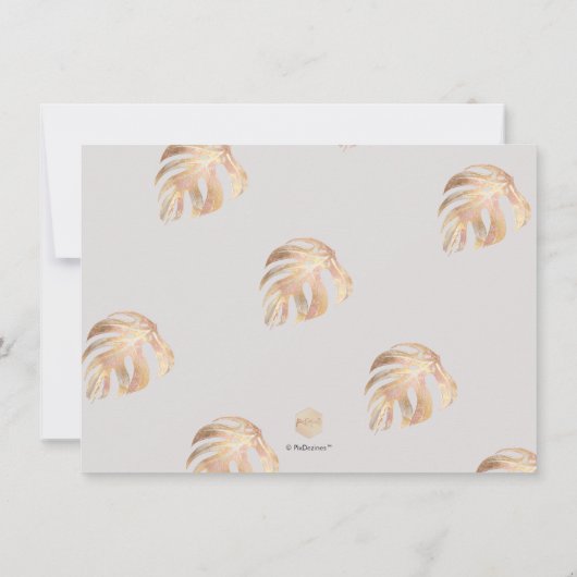 Pix Dezines Monstera Imitats Metallic|Save the Dat Save The Date (Rückseite)