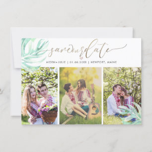 Pix Dezines Monstera Wassercolor Save the Date