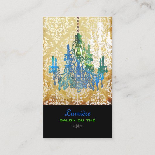 Pix Dezines Murano Glaskronleuchter/DIY-Schriftart Visitenkarte (Vorderseite)