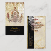 Pix Dezines Murano Glaskronleuchter/DIY-Schriftart Visitenkarte (Vorne/Hinten)