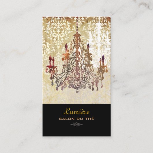 Pix Dezines Murano Glaskronleuchter/DIY-Schriftart Visitenkarte (Vorderseite)