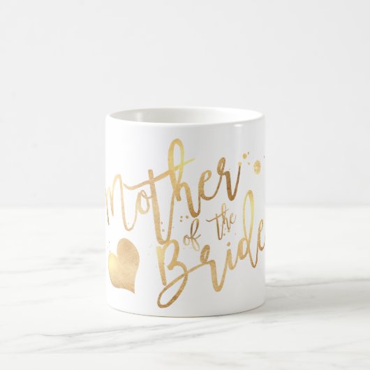 Pix Dezines Mutter von Bride/Imitats Gold Script Kaffeetasse (Mittel)