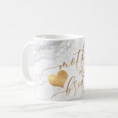 Pix Dezines Mutter von Bride/Imitats Gold-Script-M Kaffeetasse (Vorderseite Links)