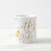 Pix Dezines Mutter von Bride/Imitats Gold-Script-M Kaffeetasse (Mittel)