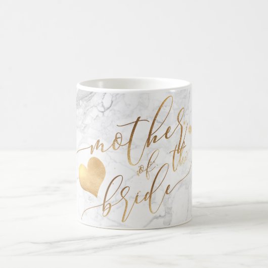 Pix Dezines Mutter von Bride/Imitats Gold-Script-M Kaffeetasse (Mittel)