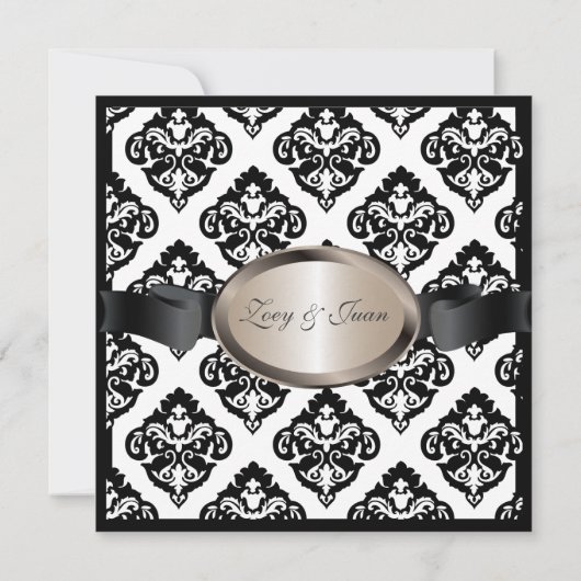 Pix Dezines Olivia Damask Einladung (Rückseite)