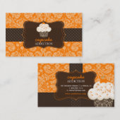 Pix Dezines Orangenschokoladenkuchen/Pâtisserie Visitenkarte (Vorne/Hinten)