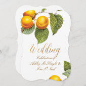 Pix Dezines Orchard/Pfirsiche/Redoute Einladung (Vorne/Hinten)