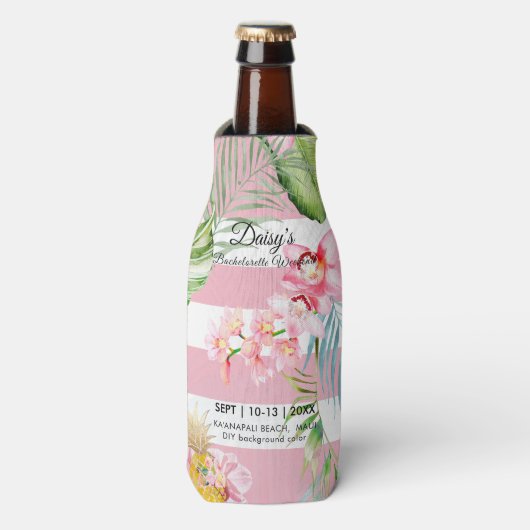 Pix Dezines Orchid Isle, Bachelorette Weekend Flaschenkühler (Flaschenvorderseite)