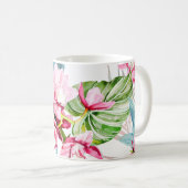 Pix Dezines Orchid Isle, Pink Cymbidium Orchid Kaffeetasse (VorderseiteRechts)