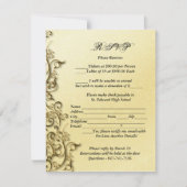 Pix Dezines Ornamental Rustic Gold Wirbel Ankündigung (Vorderseite)