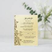 Pix Dezines Ornamental Rustic Gold Wirbel Ankündigung (Stehend Vorderseite)