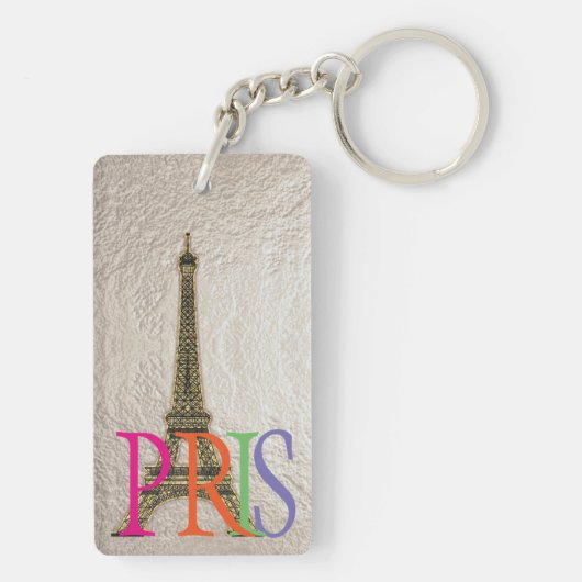 Pix Dezines Paris/Eiffelturm/DIY Farbe Schlüsselanhänger (Rückseite)