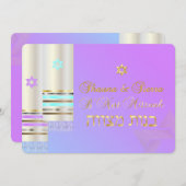 Pix Dezines Pastel Tallits B'not mitzvah Einladung (Vorne/Hinten)