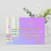 Pix Dezines Pastel Tallits B'not mitzvah Einladung (Stehend Vorderseite)