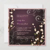 Pix Dezines Peach Sakura, Einladungen zur Hochzeit (Rückseite)