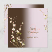 Pix Dezines Peach Sakura, Einladungen zur Hochzeit (Vorne/Hinten)