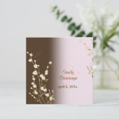 Pix Dezines Peach Sakura, Einladungen zur Hochzeit (Stehend Vorderseite)