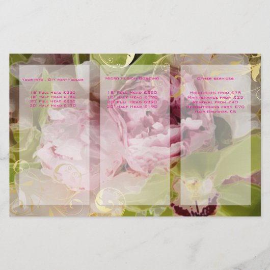 Pix Dezines Peonies/Green Cymbidium Bouquets Flyer (Vorne)