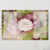 Pix Dezines Peonies/Green Cymbidium Bouquets Flyer (Hinten)