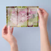 Pix Dezines Peonies/Green Cymbidium Bouquets Flyer (Handgriff)