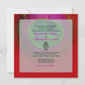 Pix Dezines Pfauenauge/rot+grün Einladung (Rückseite)