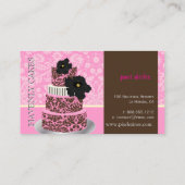 Pix Dezines Pink Schokolade Damaskus Kuchen/Pâtiss Visitenkarte (Rückseite)