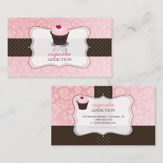 Pix Dezines Pink Visitenkarte (Vorne/Hinten)