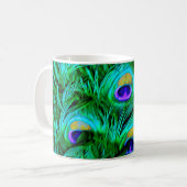 Pix Dezines Psychedelic Peacock Feather Kaffeetasse (Vorderseite Links)