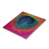 Pix Dezines Psychedelic Peacock, Himbeere Fliese (Seite)