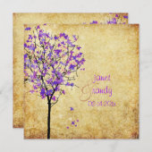 Pix Dezines Retro-Ahornbäume Einladung (Vorne/Hinten)