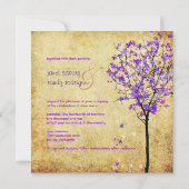 Pix Dezines Retro-Ahornbäume Einladung (Rückseite)