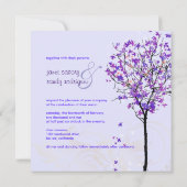 Pix Dezines Retro-Ahornbäume Einladung (Rückseite)