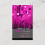 Pix Dezines Retro DJ+Tanzsaal Visitenkarte (Rückseite)