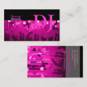 Pix Dezines Retro DJ+Tanzsaal Visitenkarte (Vorne/Hinten)