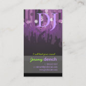 Pix Dezines Retro DJ+Tanzsaal Visitenkarte (Rückseite)