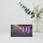 Pix Dezines Retro DJ+Tanzsaal Visitenkarte (Stehend Vorderseite)