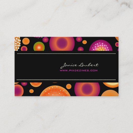 Pix Dezines Retro fette Weihnachtsschmuck Visitenkarte (Vorderseite)