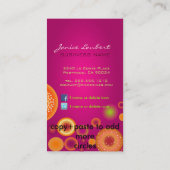 Pix Dezines Retro fette Weihnachtsschmuck Visitenkarte (Rückseite)