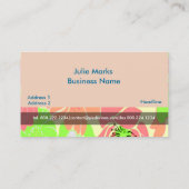 Pix Dezines Retro Florals/DIY Hintergrund Visitenkarte (Rückseite)