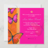 Pix Dezines Retro Papillon, Bat Mitzvah Einladung (Rückseite)