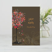 Pix Dezines Retro-Rosa Ahornbäume Einladung (Stehend Vorderseite)