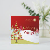 Pix Dezines Retro Weihnachtsschmuck / DIY-Schrifta Einladung (Stehend Vorderseite)