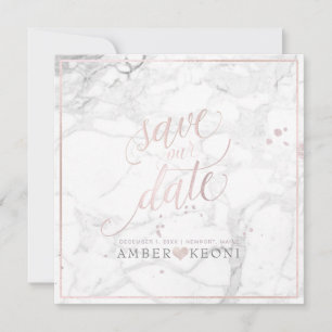 Pix Dezines RETT DATE BLUSH PINK FUN SCRIPT+MARBLE Save The Date