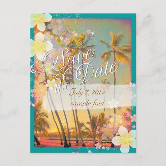Pix Dezines/rett Date/hula dream/Vintag hawaii Ankündigungspostkarte (Vorderseite)