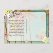 Pix Dezines/rett Date/hula dream/Vintag hawaii Ankündigungspostkarte (Rückseite)