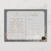 Pix Dezines/Rett Date/Pink Gold/London Skyline Ankündigungspostkarte (Rückseite)