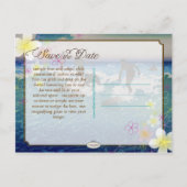 Pix Dezines/rett Datum/Hula Traum/Vintage Surfer Ankündigungspostkarte (Rückseite)